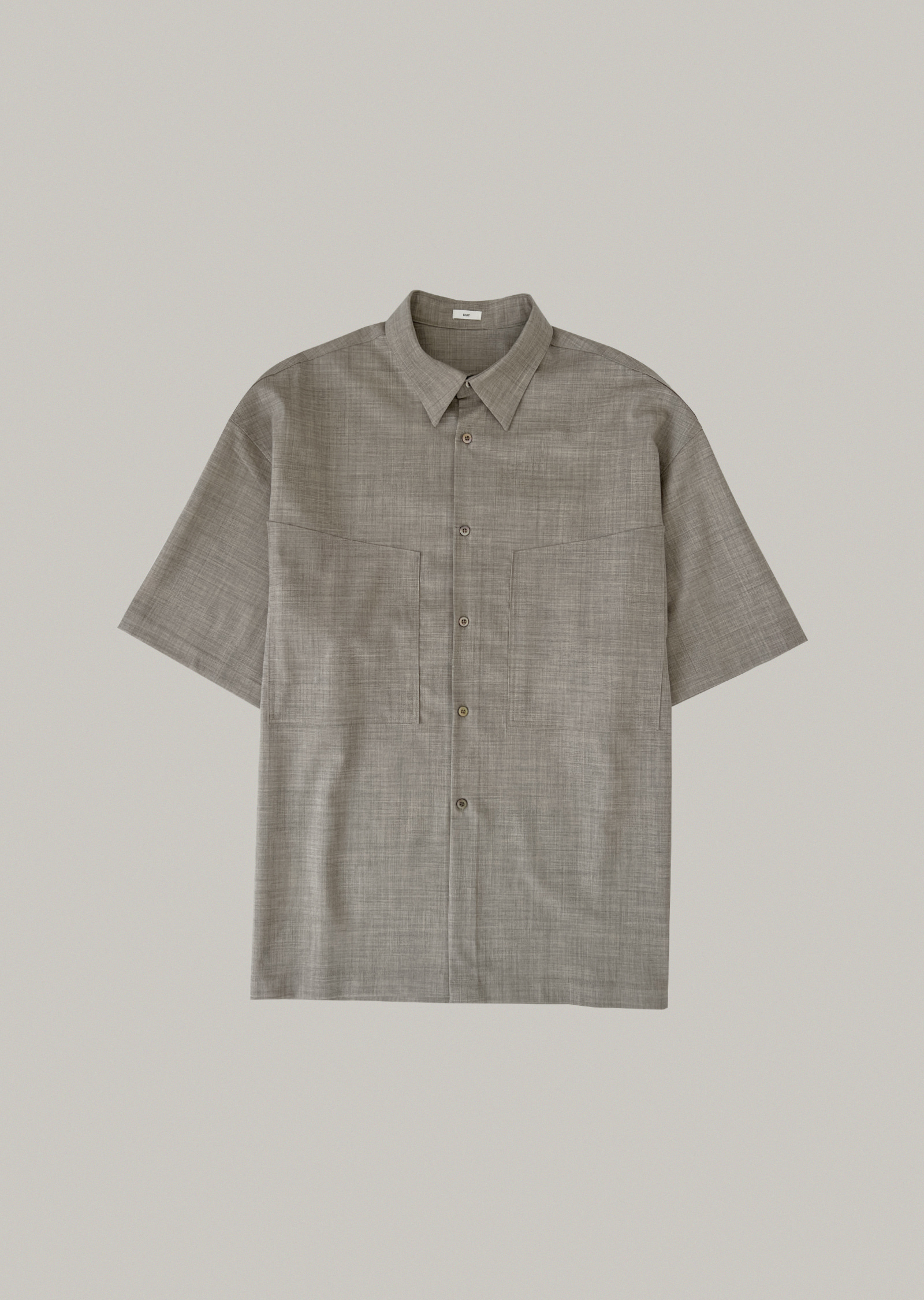 summer wool shirt (brown)