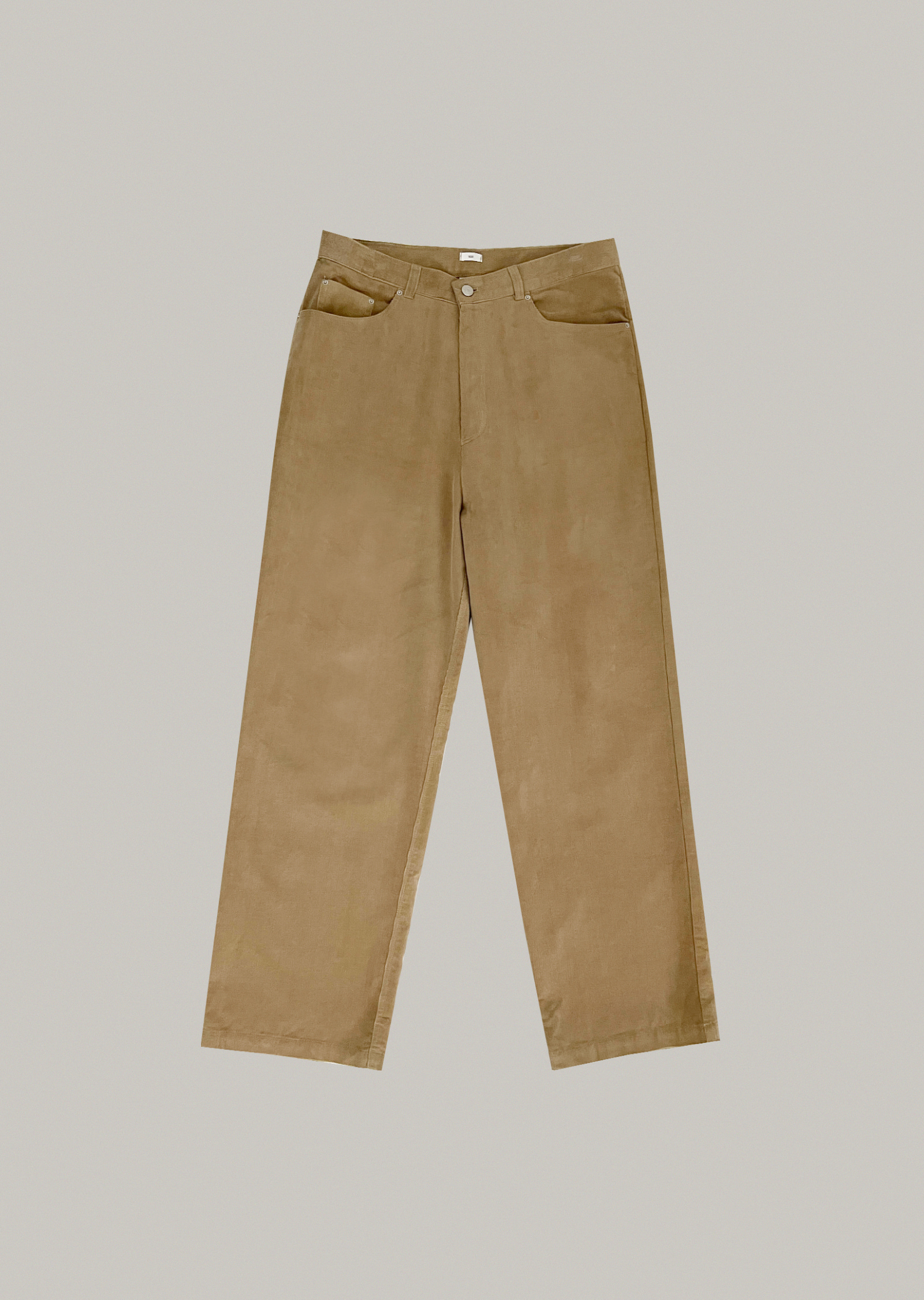 wide corduroy pants (beige)