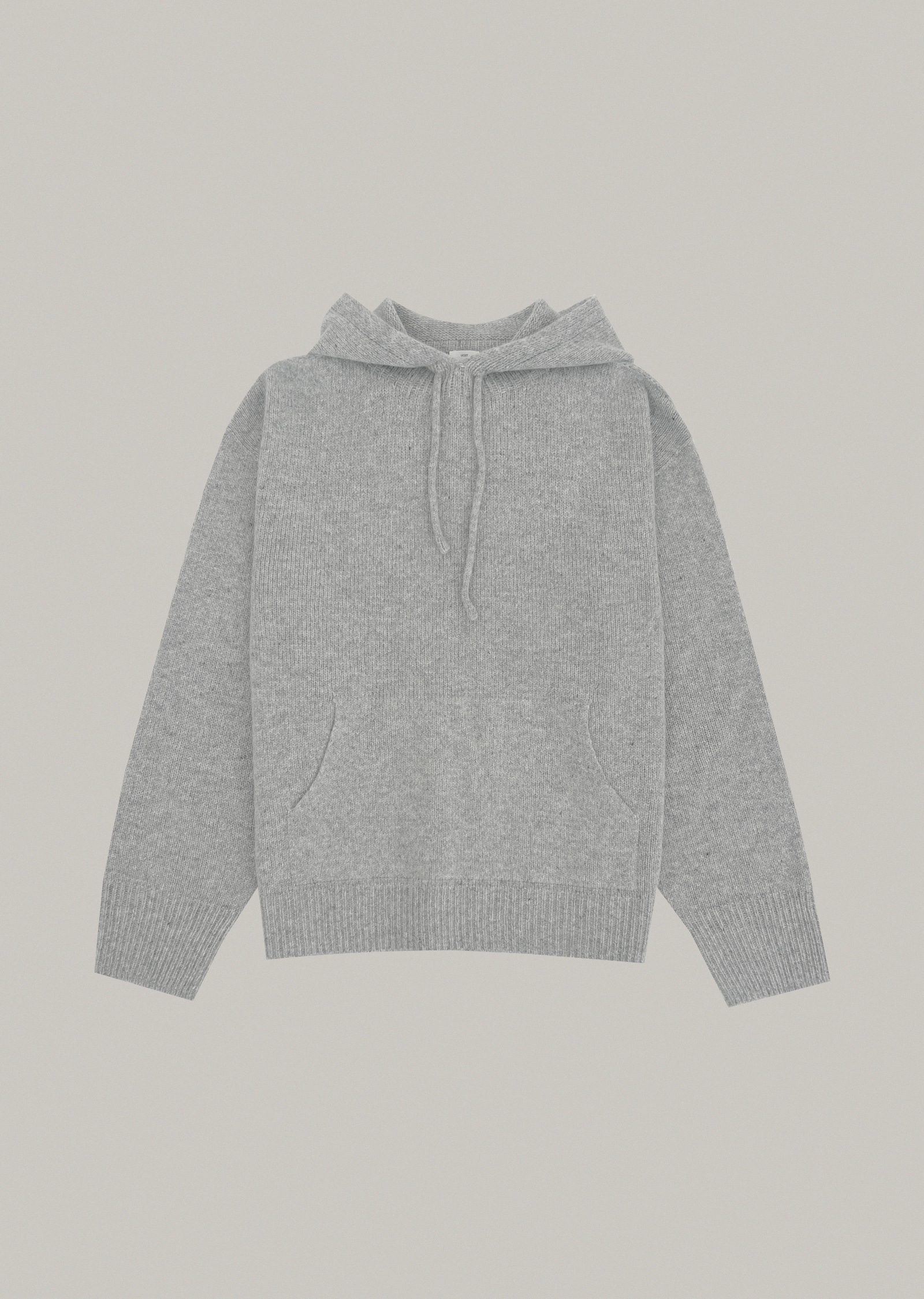 hoodie alpaca knit (gray)
