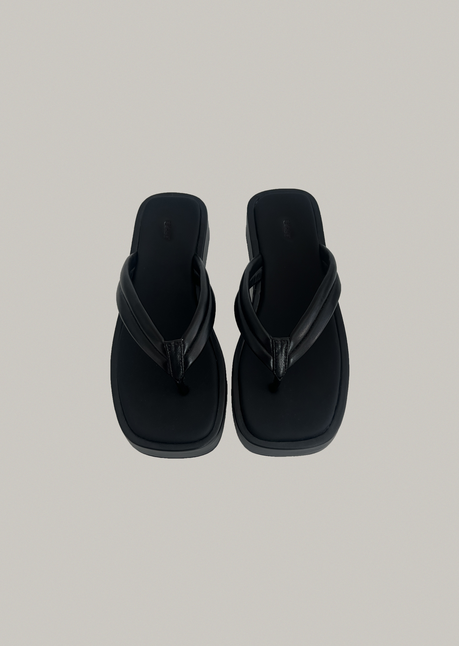 leather flip-flops