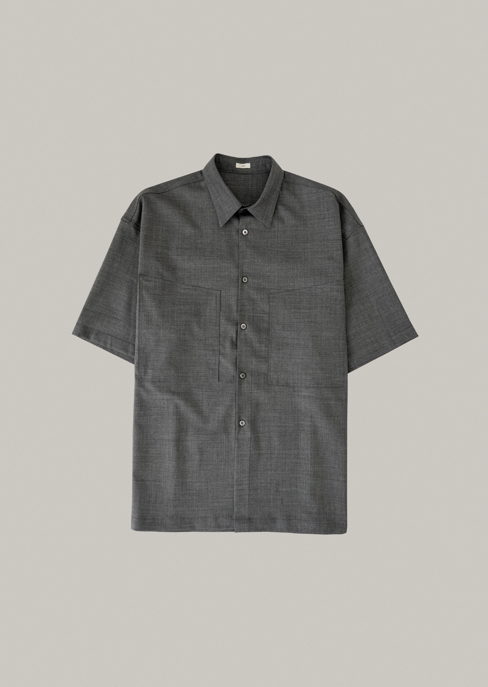 summer wool shirt (charcoal)