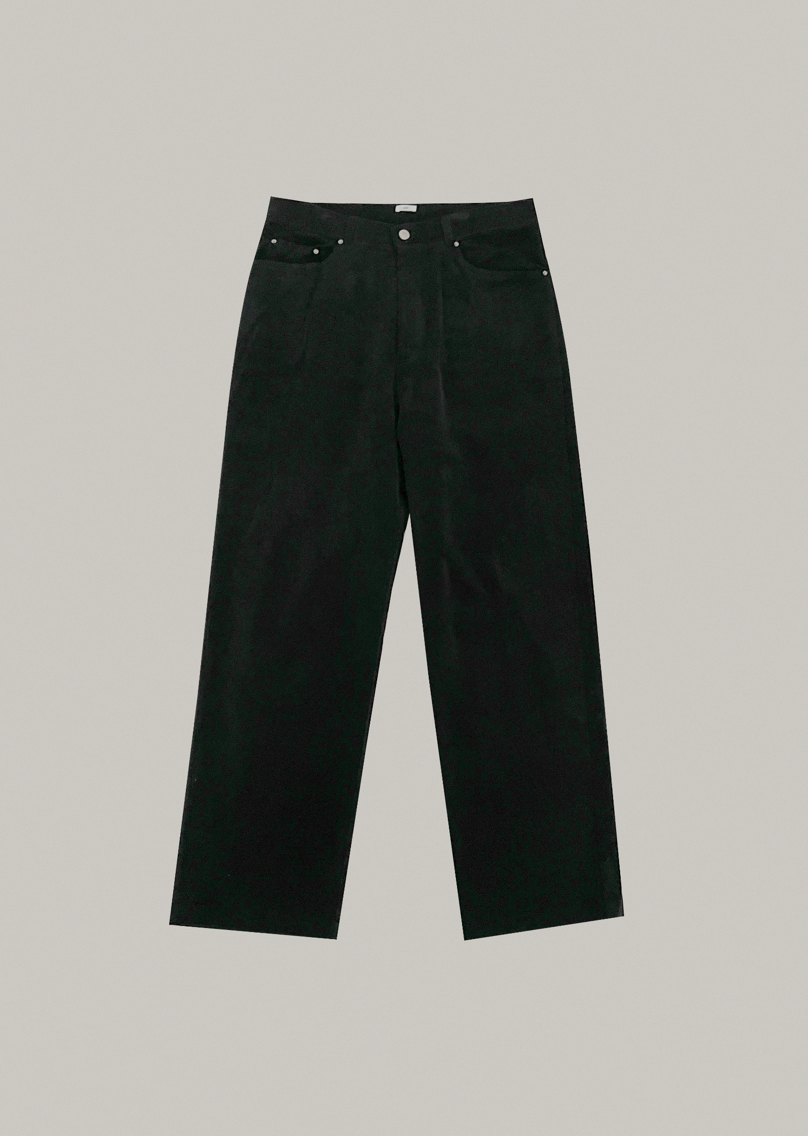 wide corduroy pants (black)